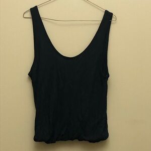 NWT We the Free+ Black Deep V Lightweight Linen Blend Tank Top